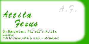 attila fesus business card